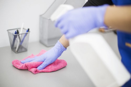 Carpet cleaning equipment prepared for a professional cleaning appointment