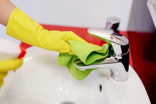 Dust and stain removal during mattress cleaning service in Grove Park