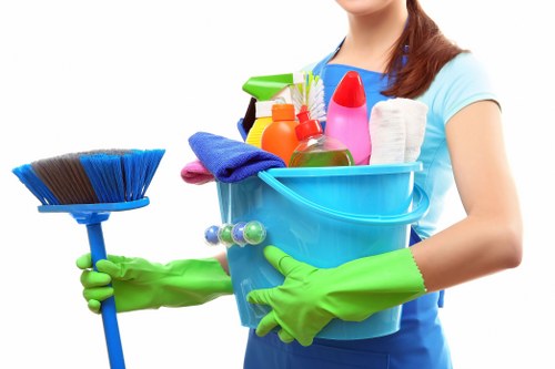 Professional upholstery cleaning equipment used on a fabric armchair