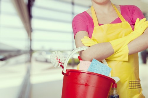 Cleaner treating carpet stains during steam cleaning in Grove Park